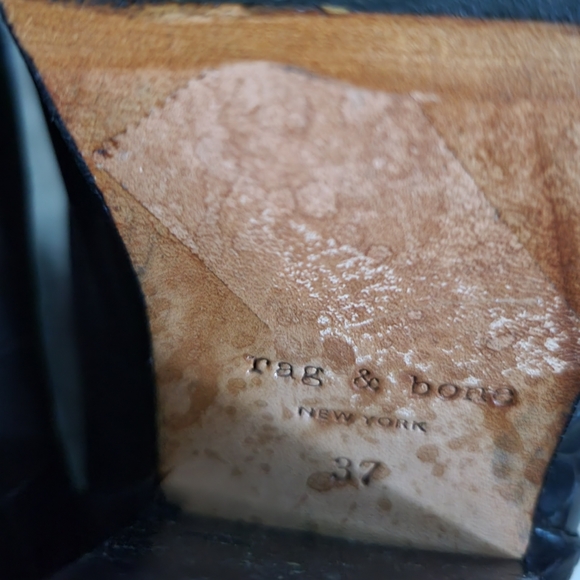 rag & bone Newbury black croc boots - Picture 9 of 14